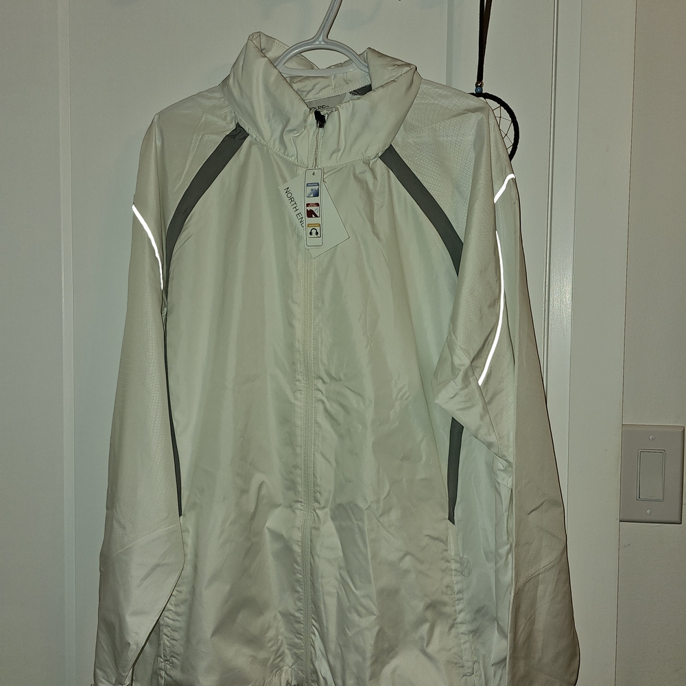 Men's White Windbreaker Jacket